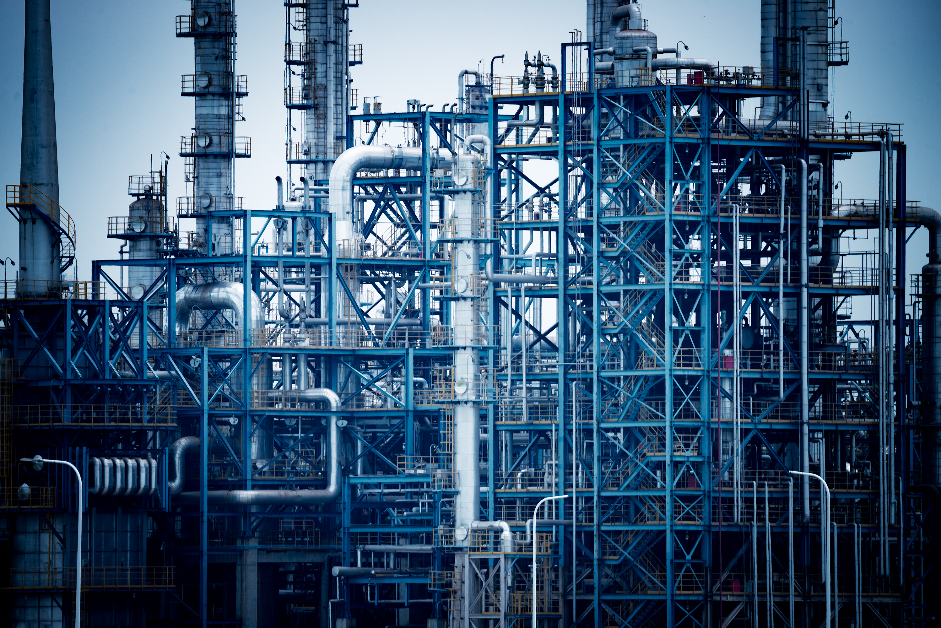 Industrial plant wit blue sky